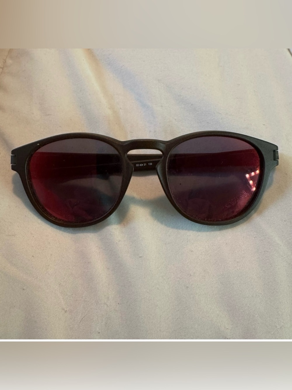 Oakley Sunglasses with Deep Burgundy Lenses